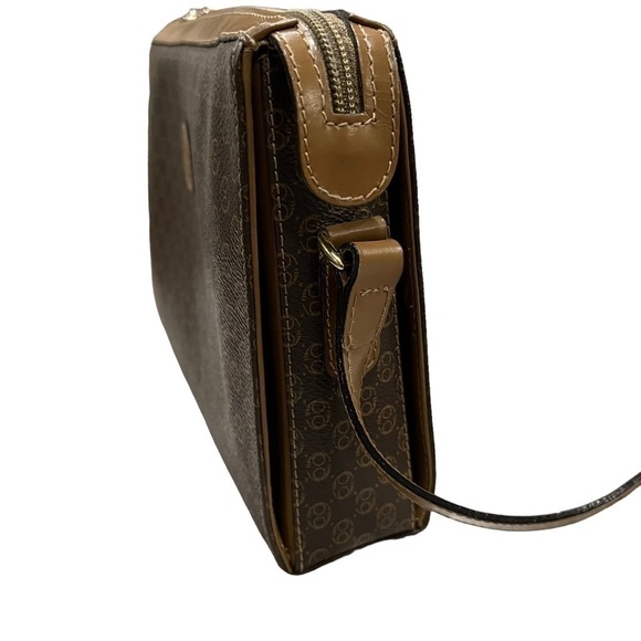 Flavi Vismano Vintage Brown Tan Genuine Leather Shoulder Bag Purse - Picture 10 of 12